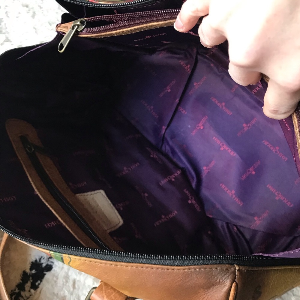 Anuschka Leather Satchel Crossbody Purse - Picture 10 of 15
